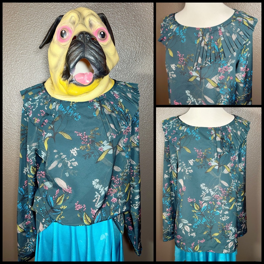 Chic, BANANA REPUBLIC, asymmetrical, ruffle blouse!!